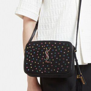 YSL Rainbow Crystal Studded Camera Bag